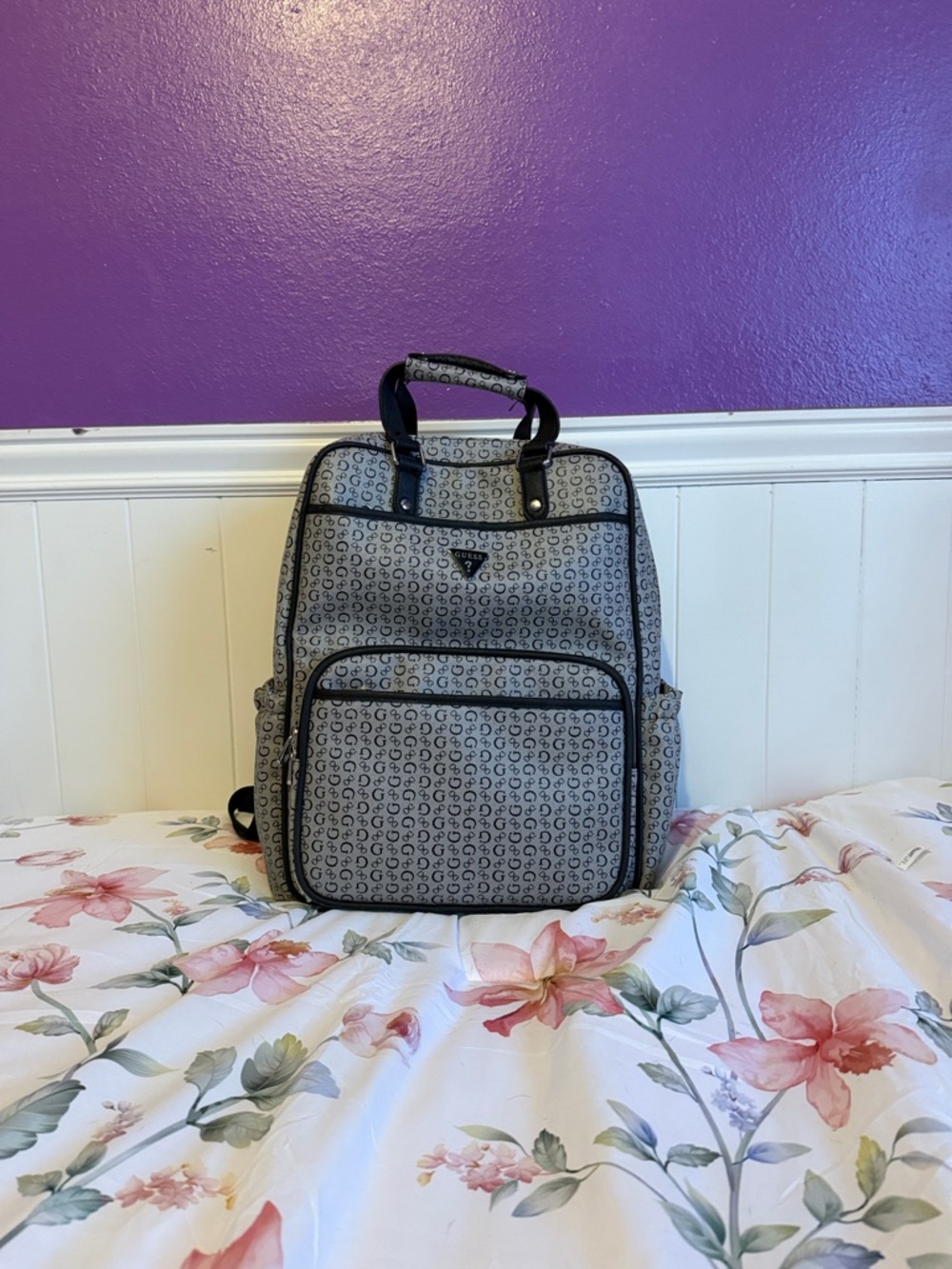 Gray Patterned women’s  Backpack - Guess